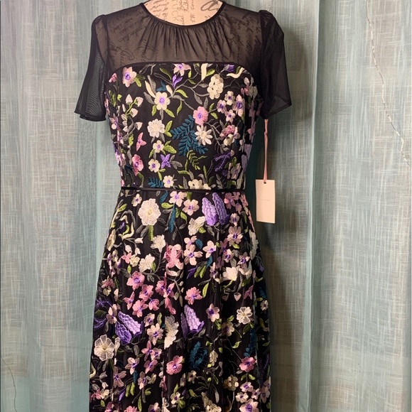 Alex Marie Floral Embroidered High Low Dress - Picture 8 of 16